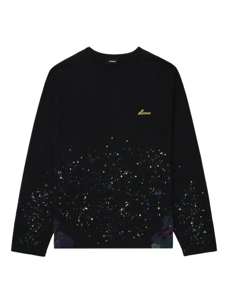 We11done  paint-splatter long-sleeved T-shirt