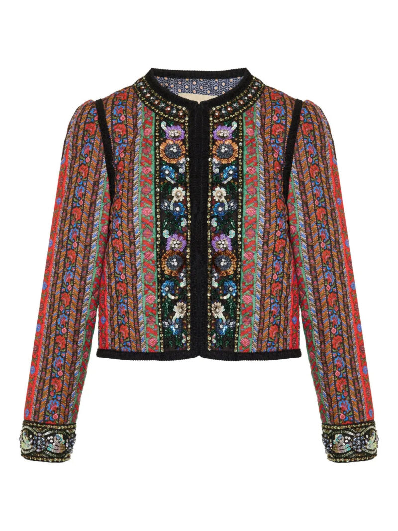Valentino Garavani  sequin-embellished floral jacket