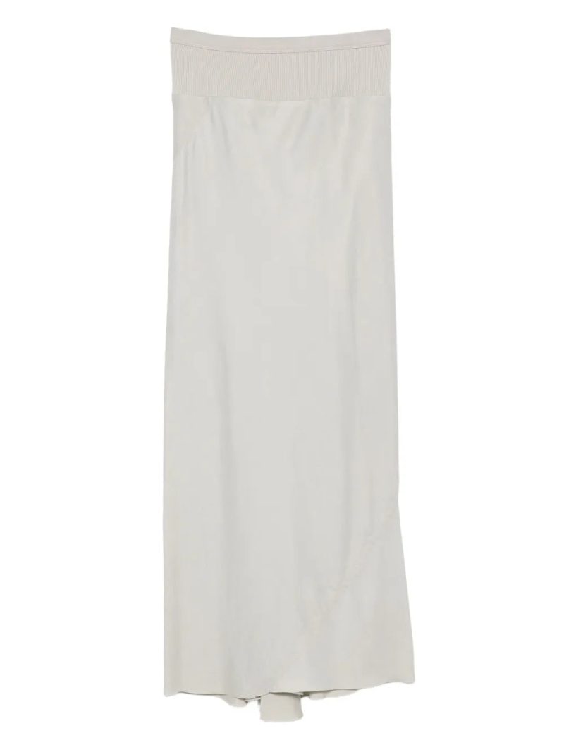Rick Owens  ribbed asymmetric skirt