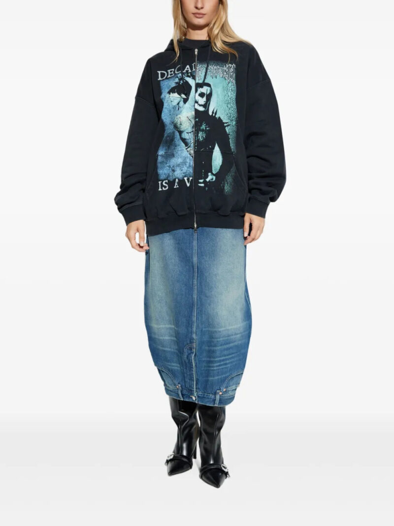 VETEMENTS graphic-print zip-up hoodie