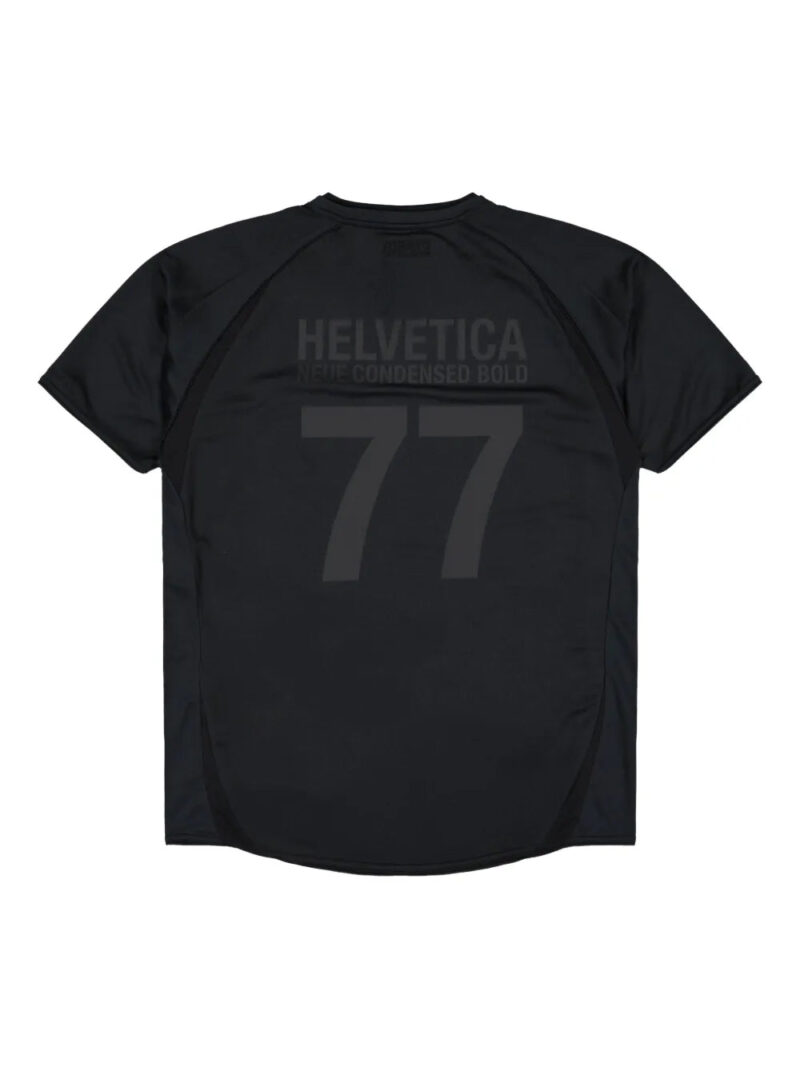 VETEMENTS  Trademark Football V-neck panelled jersey