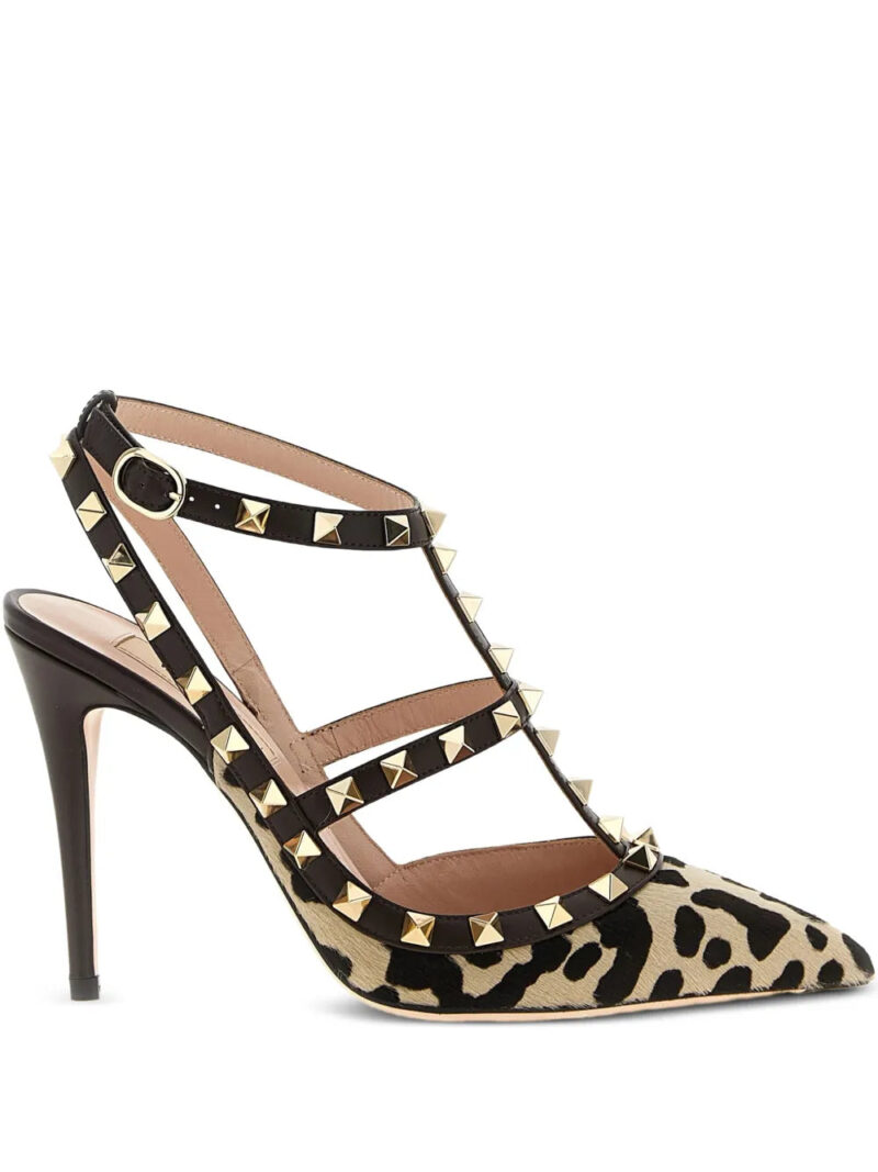 Valentino Garavani  100mm Rockstud T-strap pumps