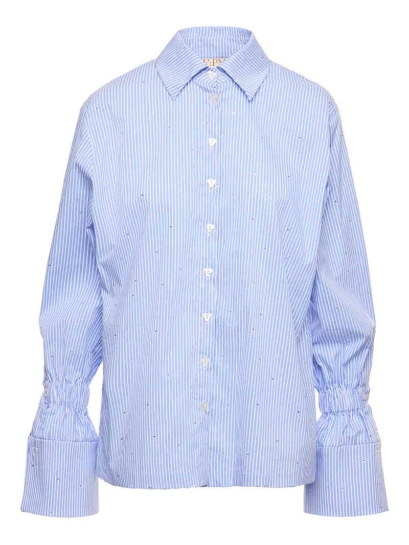 V:PM ATELIER  Ginny striped embellished shirt
