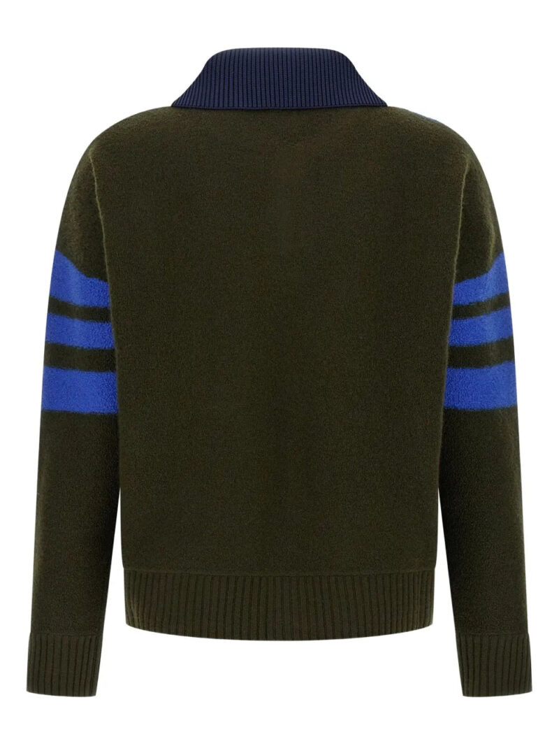Wales Bonner  Calm stripe-panel polo shirt