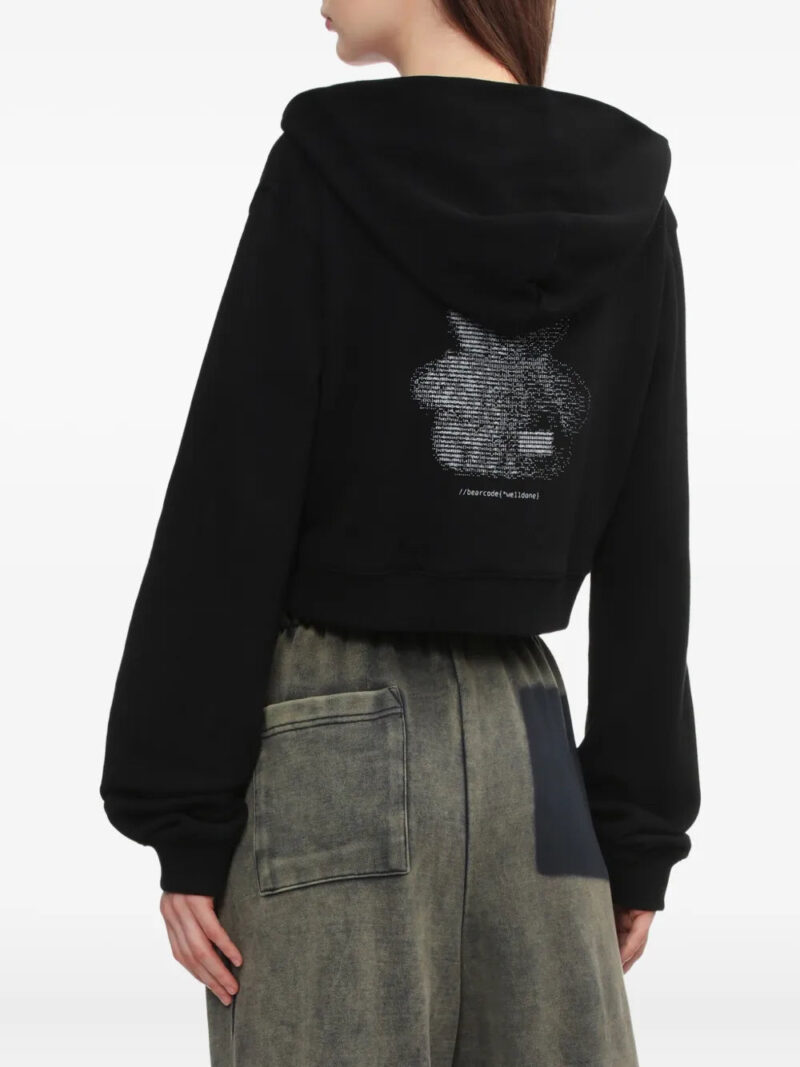 We11done  bear-print zip-up hoodie