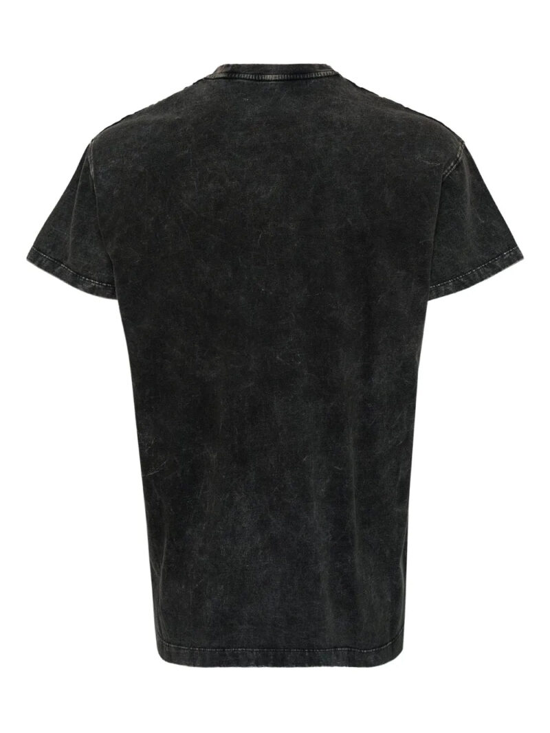 We11done acid-wash logo T-shirt
