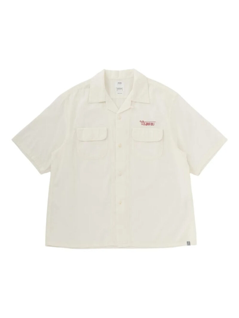 visvim  logo-embroidered shirt