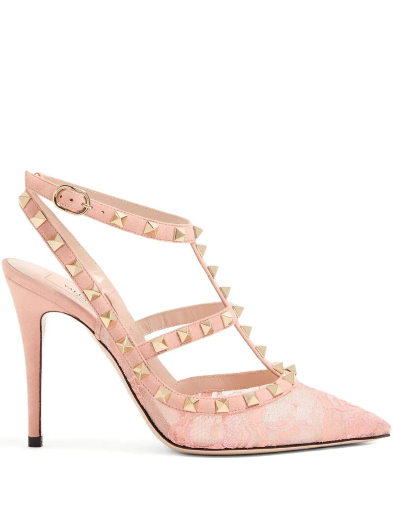Valentino Garavani  100mm Rockstud lace stud pumps