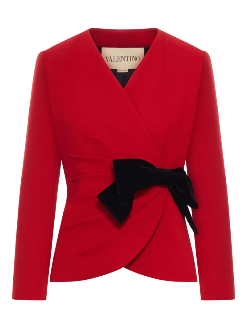 Valentino Garavani  bow-detail wrap jacket