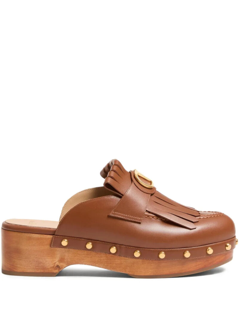 Valentino Garavani  45mm VLogo Signature fringed clogs