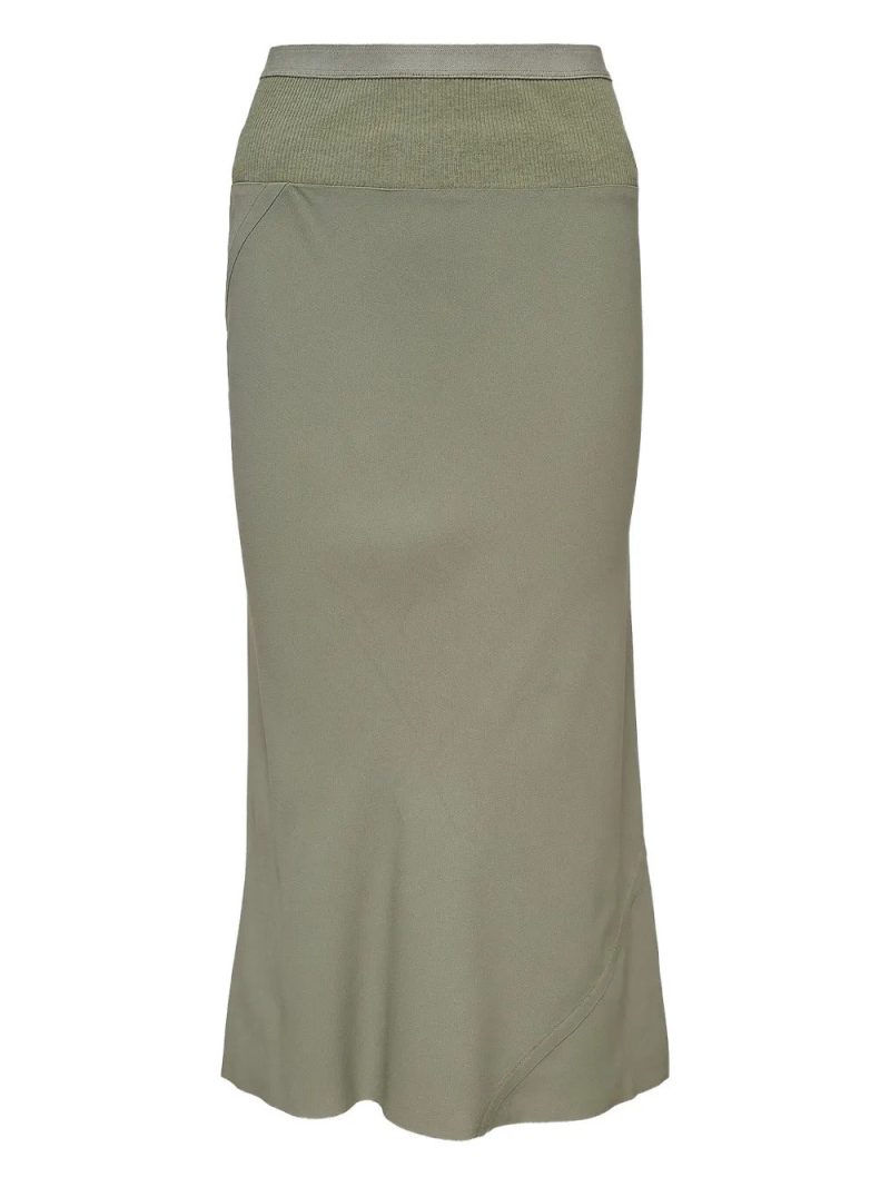 Rick Owens  ribbed-waistband midi skirt