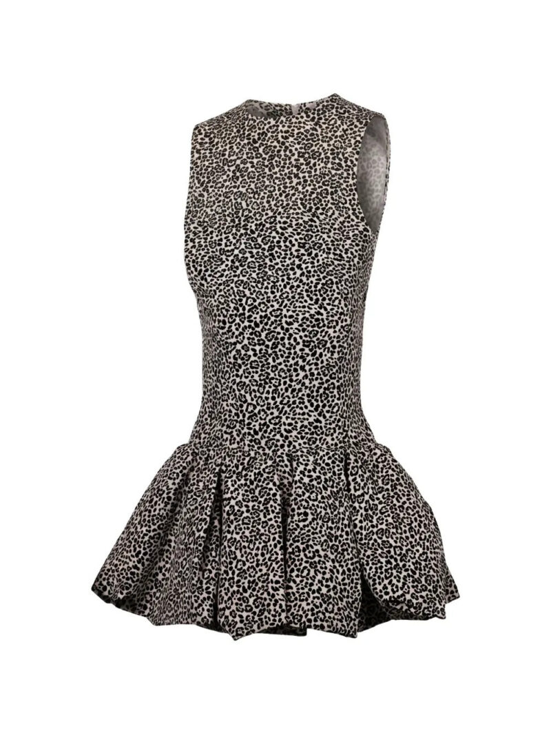 Valentino Garavani  animal-print flared mini dress