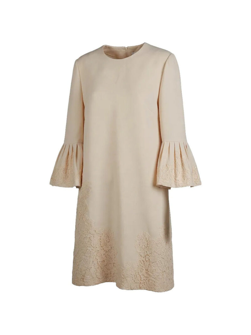 Valentino Garavani  lace bell-sleeve mini dress