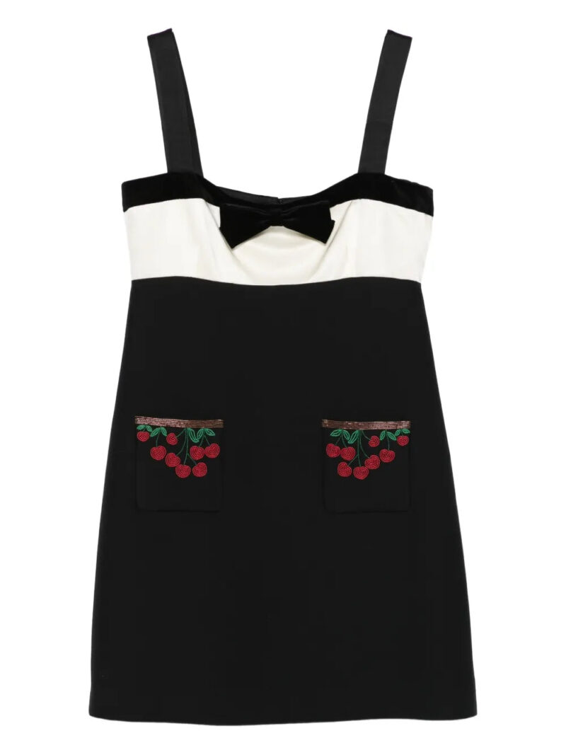 Valentino Garavani  cherry-pocket bow mini dress