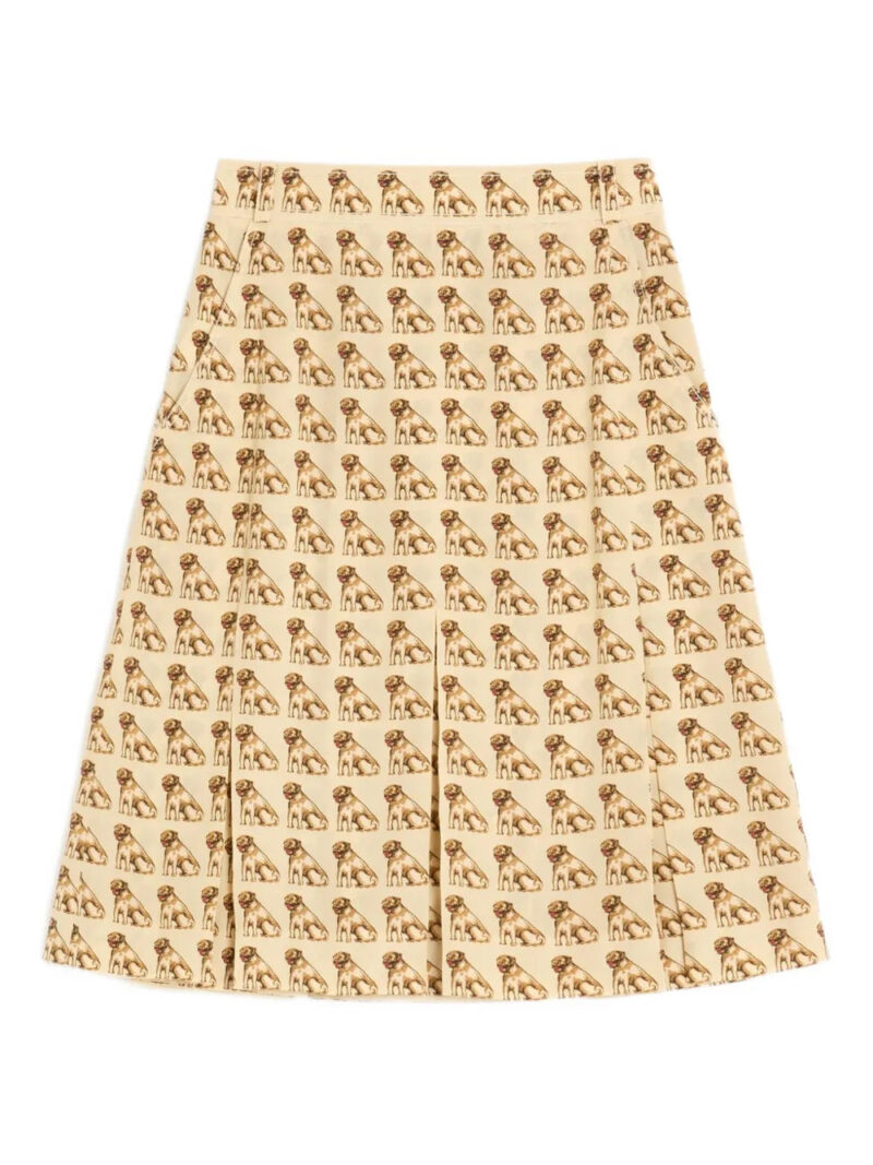 Valentino Garavani  pleated dog-print mini skirt