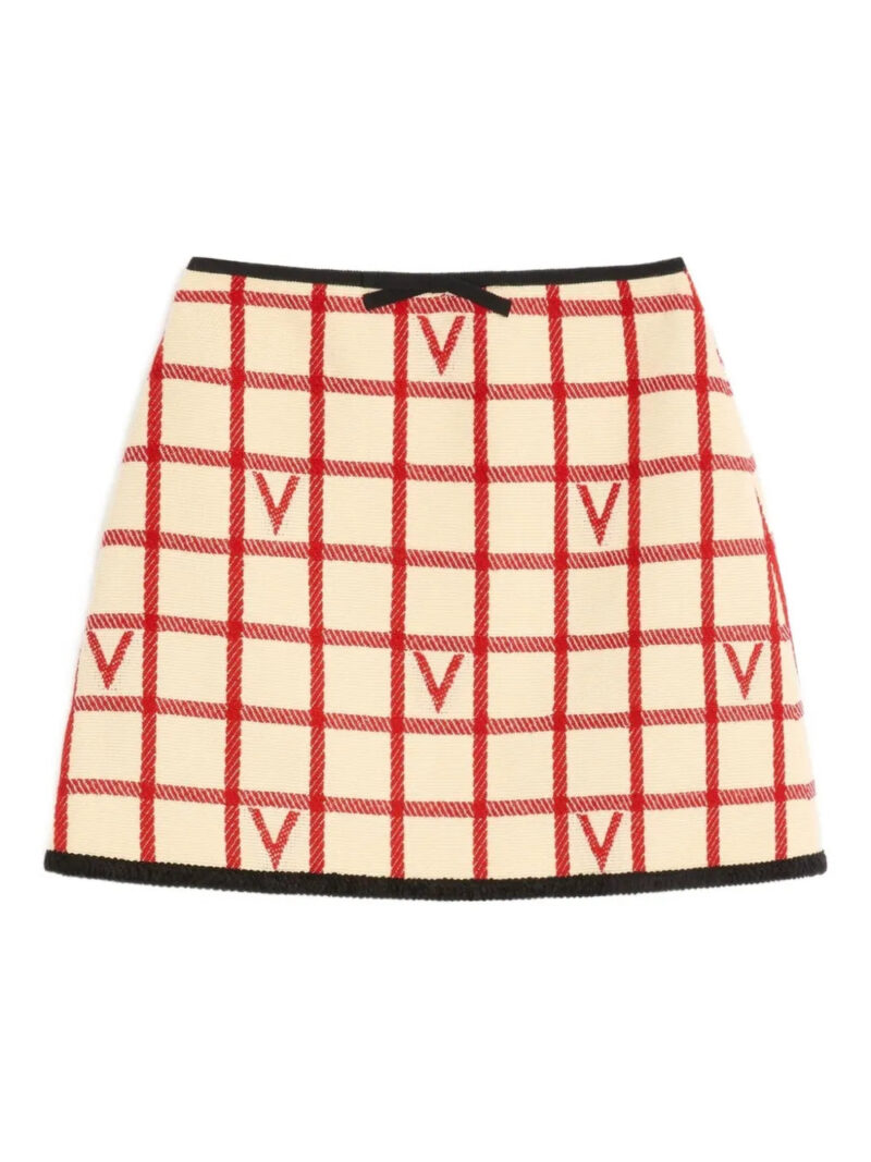 Valentino Garavani  grid-patterned mini skirt