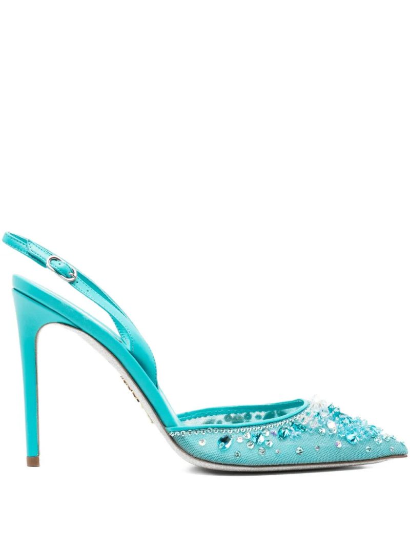 René Caovilla  110mm Cinderella slingback pumps
