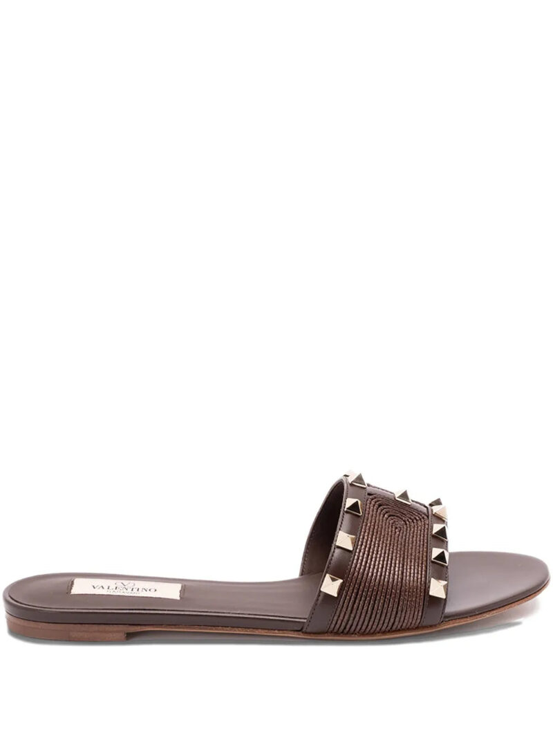 Valentino Garavani  Rockstud leather flat sandals