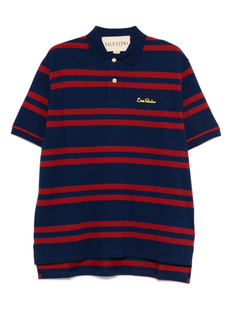 Valentino Garavani  striped polo shirt