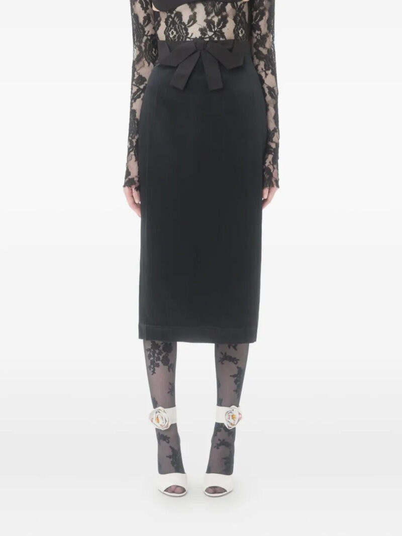 Valentino Garavani  bow-detail satin midi skirt
