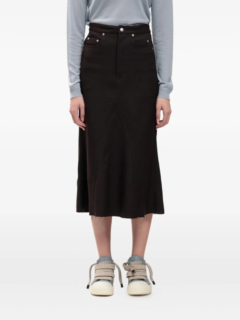 Rick Owens  godet wool skirt