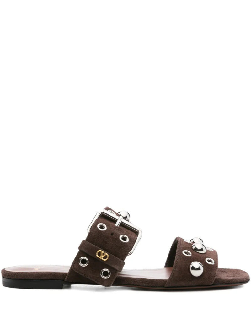 Valentino Garavani  studded buckle flats