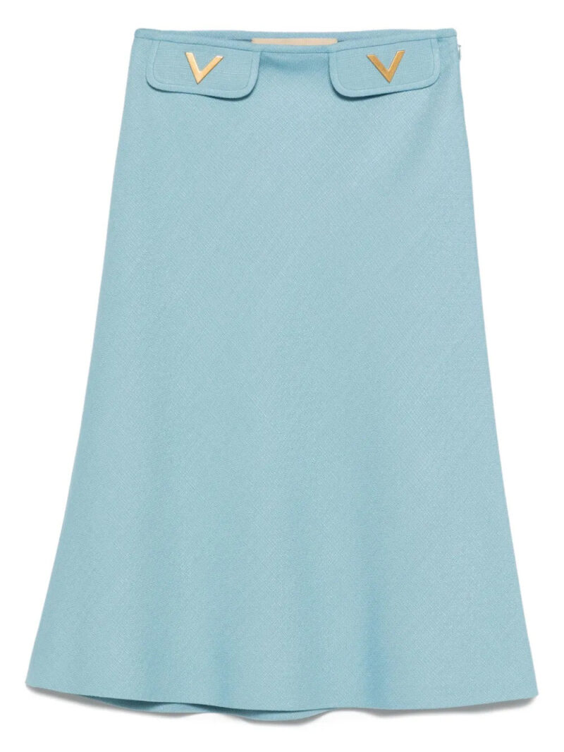 Valentino Garavani  V-detail A-line midi skirt