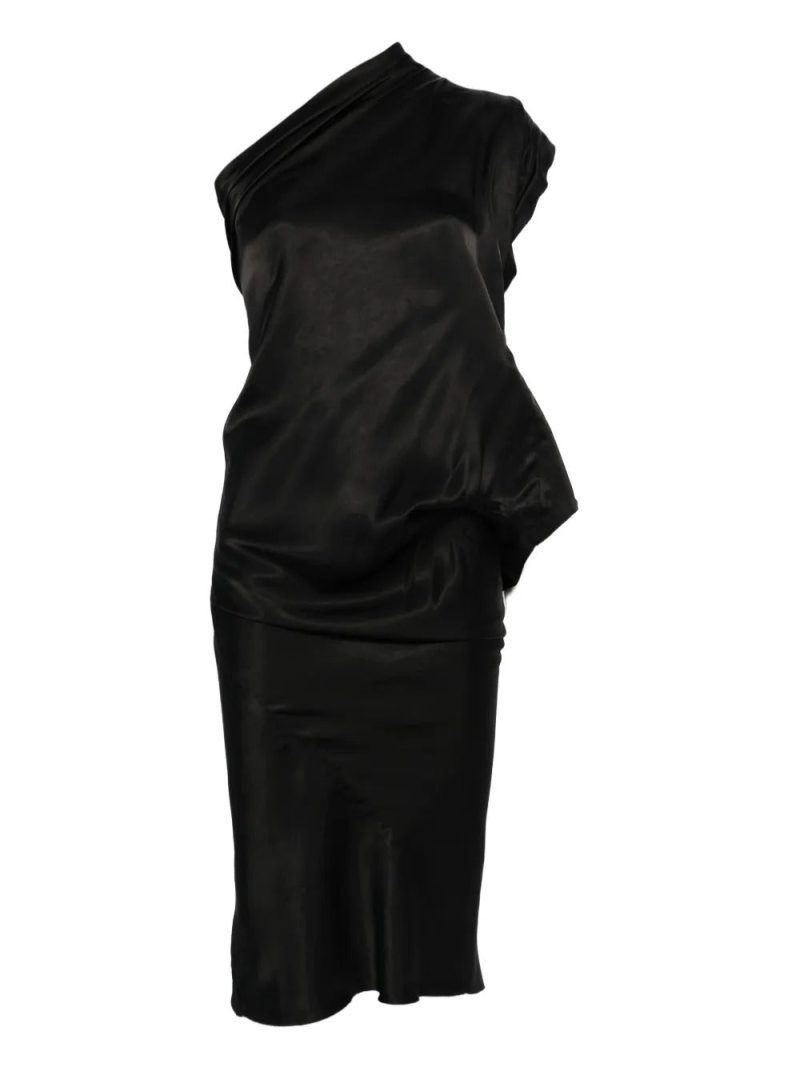 Rick Owens  draped one-shoulder midi dress
