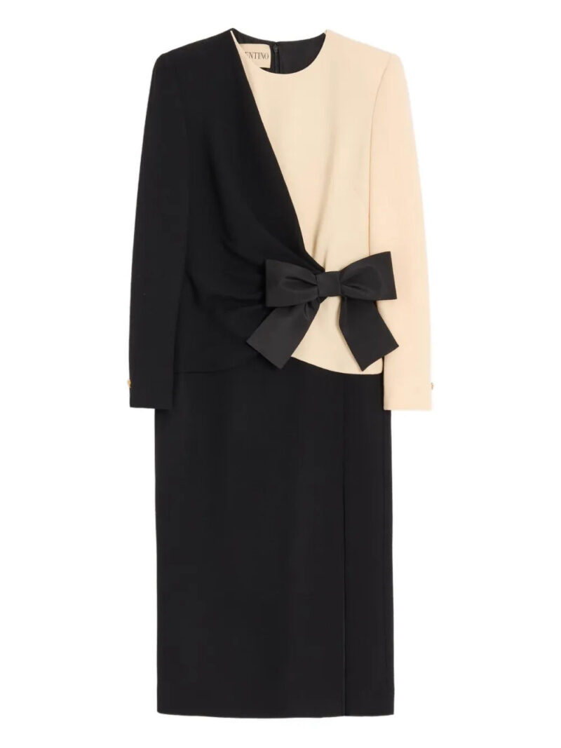 Valentino Garavani  bow-detail crepe midi dress