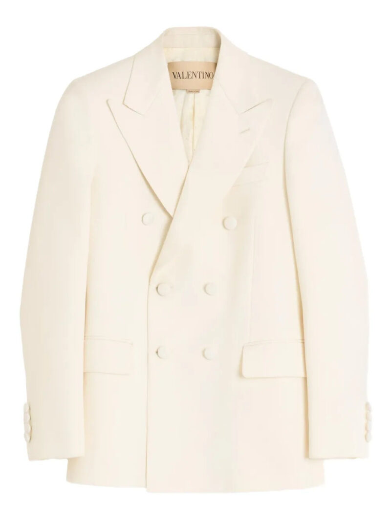 Valentino Garavani  Valentino double-breasted jacket in wool grisaille