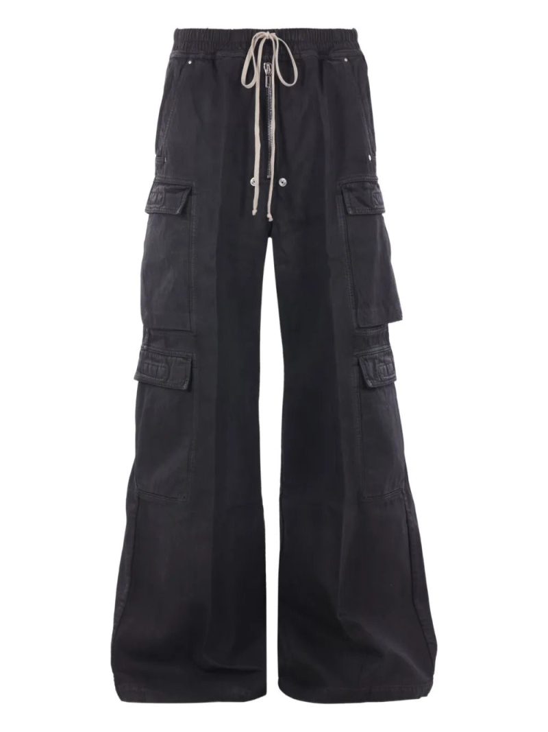 Rick Owens DRKSHDW  drawstring wide-leg cargo trousers