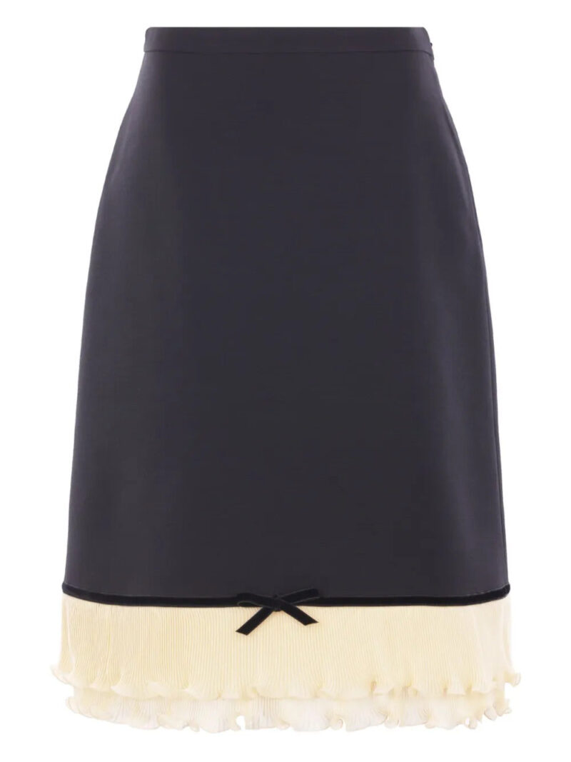 Valentino Garavani  pleated-trim bow skirt