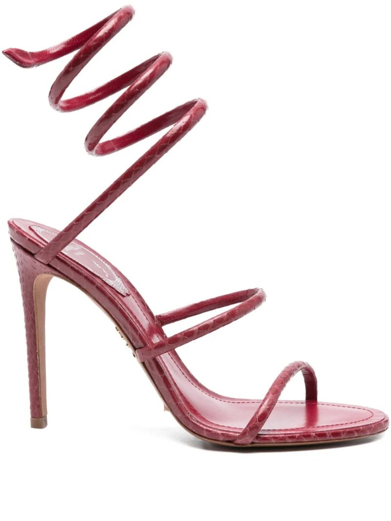 René Caovilla  80mm Cleo spiral-wrap leather sandals
