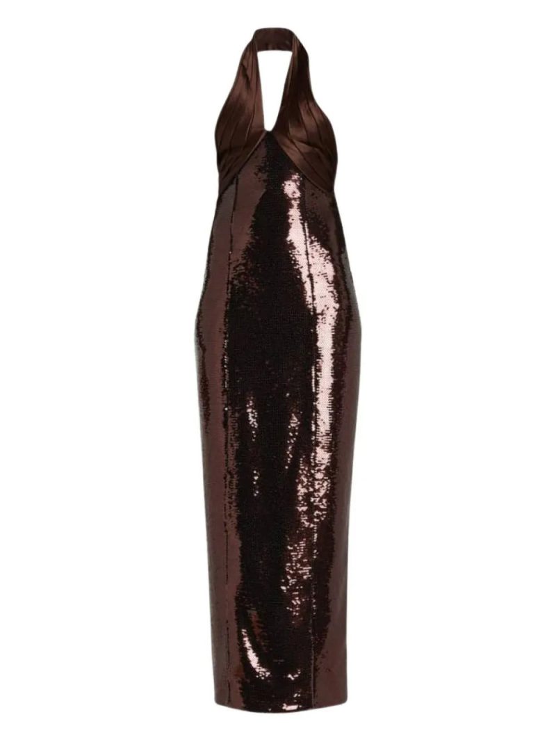 Retrofete  sequin halterneck midi dress