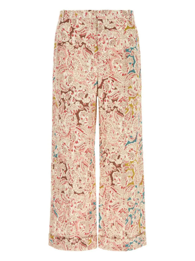 Valentino Garavani  paisley-print hemp trousers