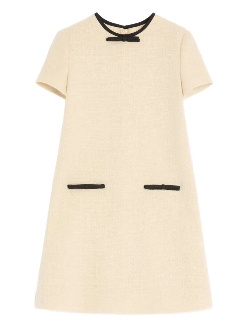 Valentino Garavani  bow-embellished tweed dress