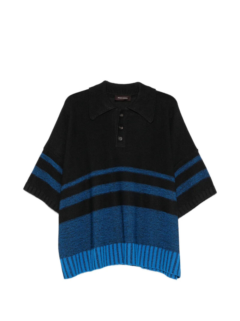 Wales Bonner  stripe button polo shirt
