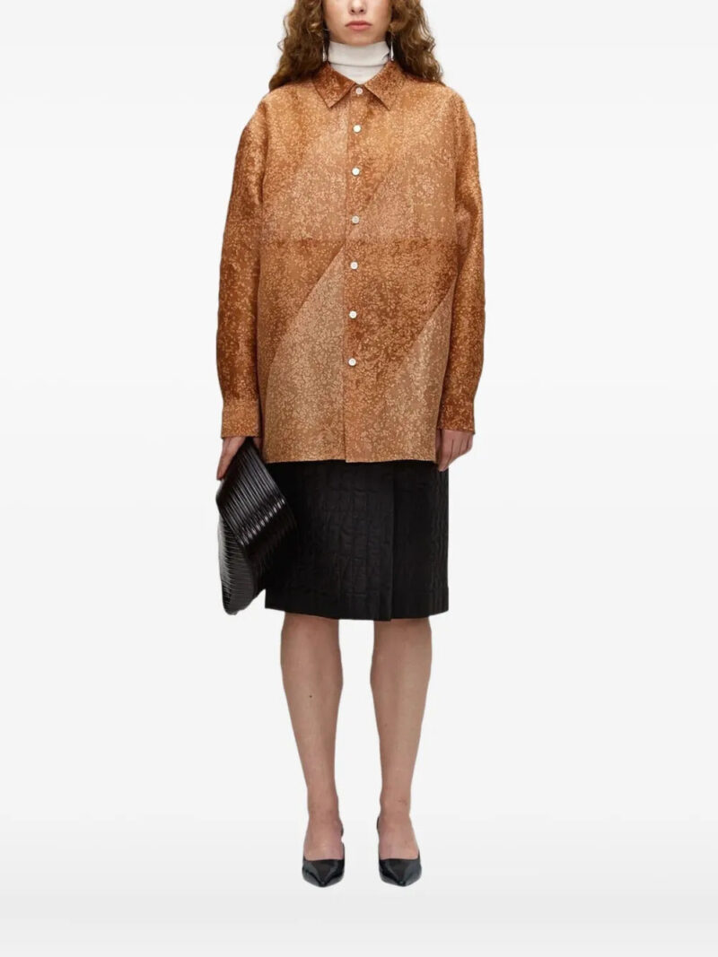 UMBER POSTPAST  natural-dyed silk shirt