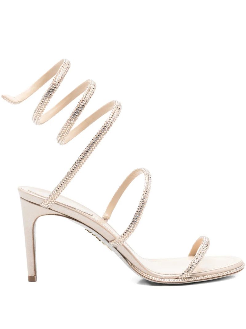 René Caovilla  80mm strass-spiral sandals