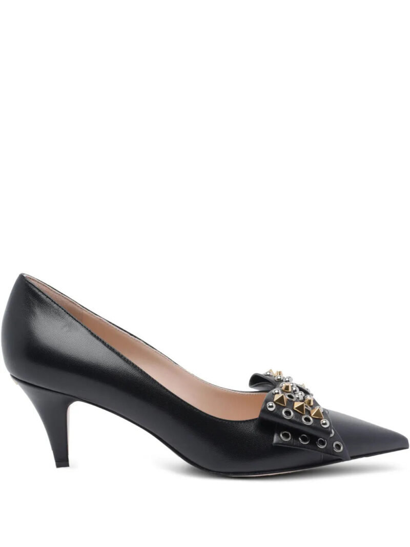 Valentino Garavani  65mm studded-bow pumps