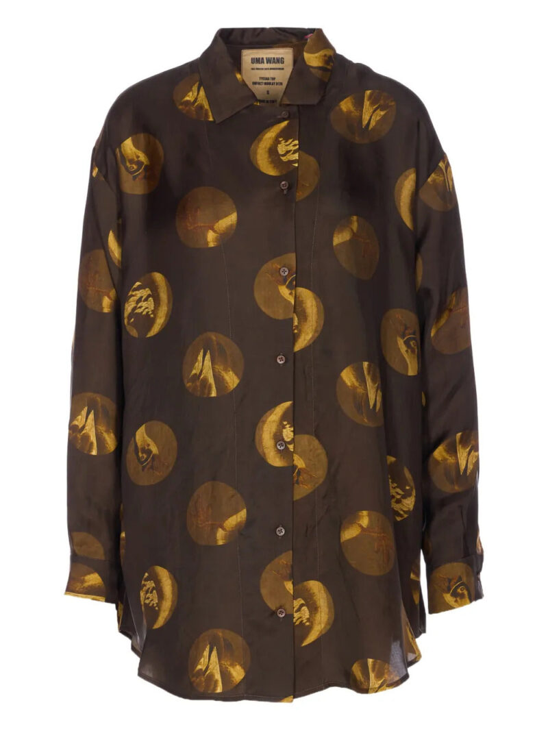 Uma Wang  button printed shirt