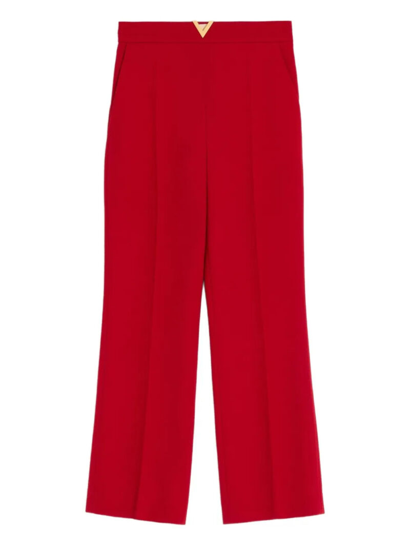Valentino Garavani  V-detail wool crepe trousers
