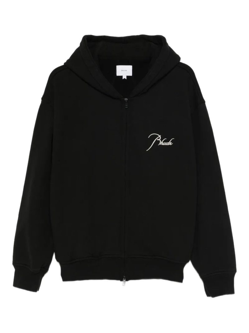 RHUDE  logo-embroidered hoodie