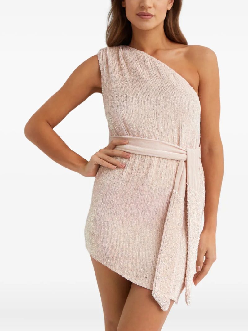 Retrofête  Ella sequin-embellishment one-shoulder mini dress
