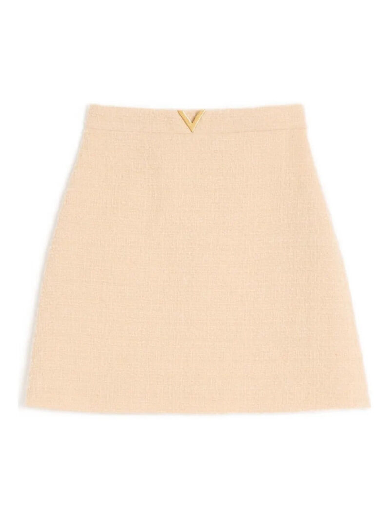 Valentino Garavani  V-shaped gold detail mini skirt