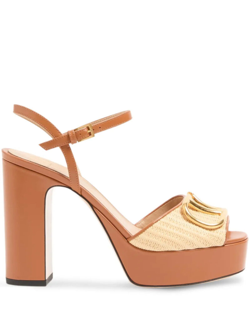 Valentino Garavani  logo-plaque platform sandals