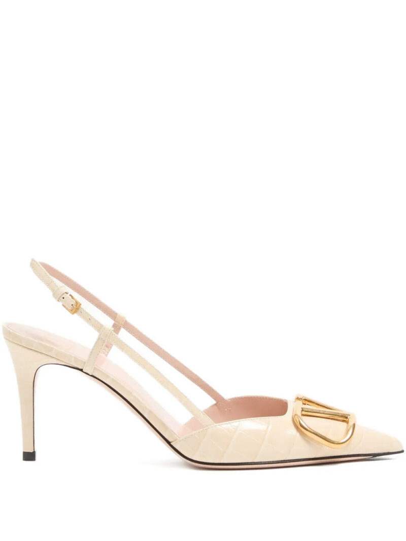 Valentino Garavani  vlogo crocodile effect slingback pumps