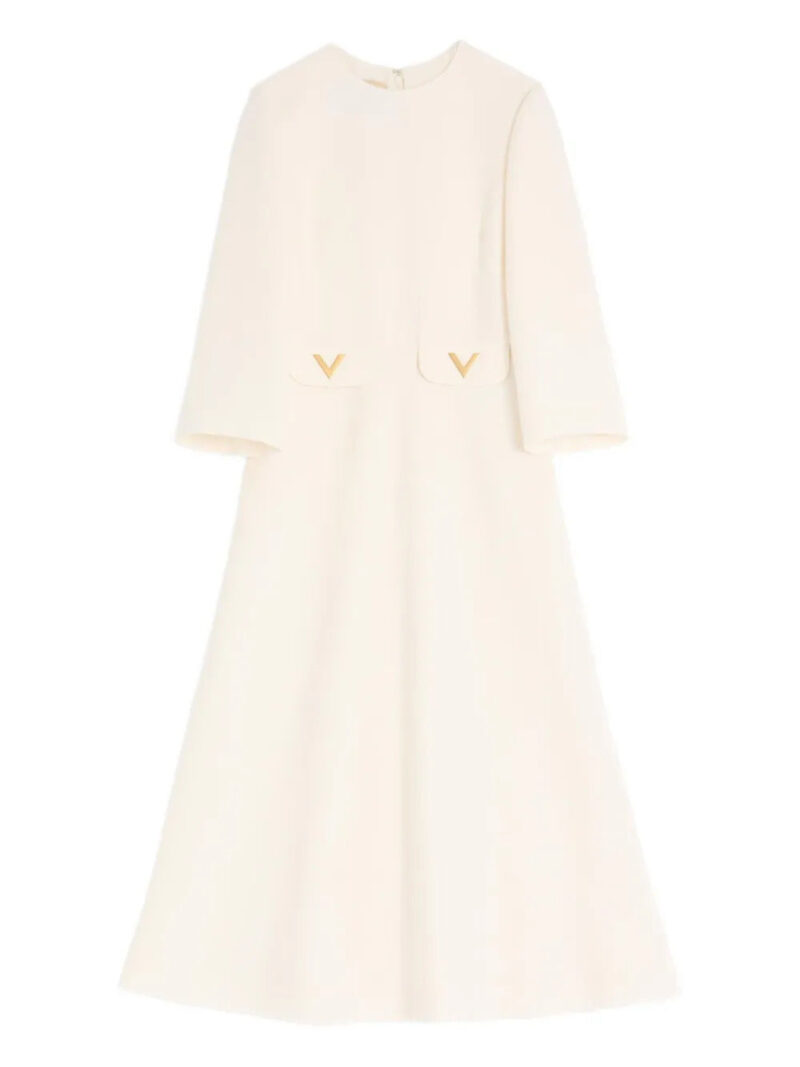 Valentino Garavani  midi crepe couture dress
