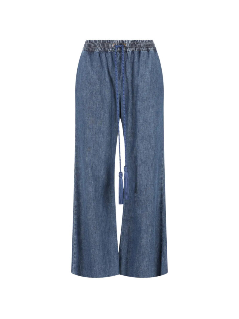 Valentino Garavani  tassel-detail wide-leg jeans