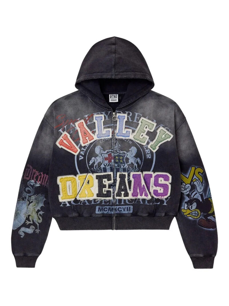 Vale  Blasted zip-up hoodie